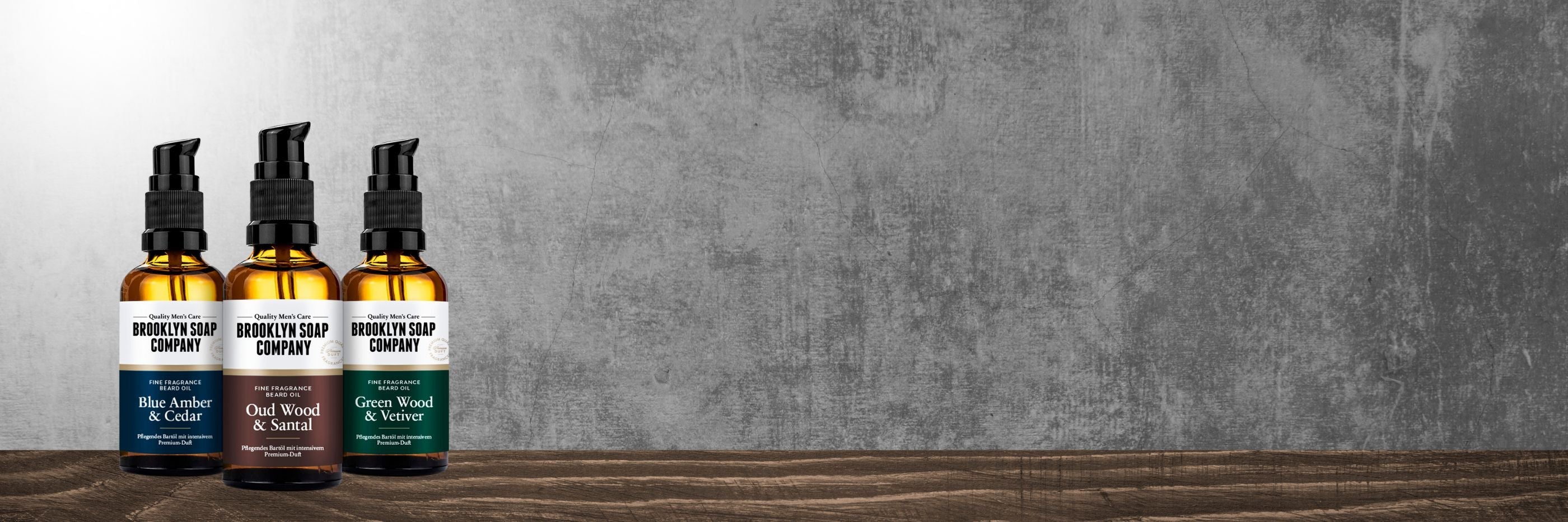 Fine fragrances Oils on the grey backround.