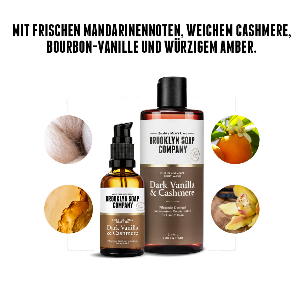 Brooklyn Soap Company Dark Vanilla Bartpflege Set