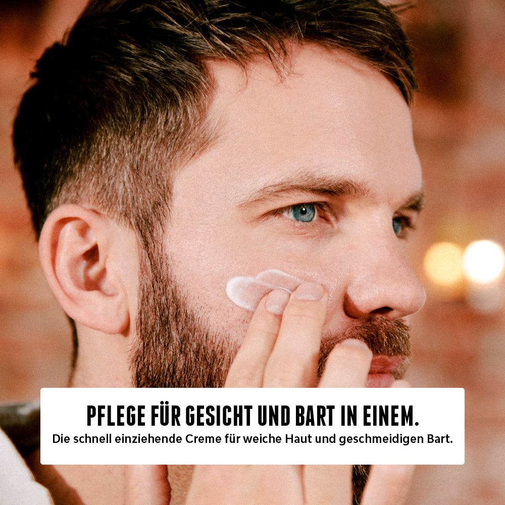 Bartcreme mit pflegenden Inhaltsstoffen für einen gepflegten Bart und weiche Haut. [DE][AT]