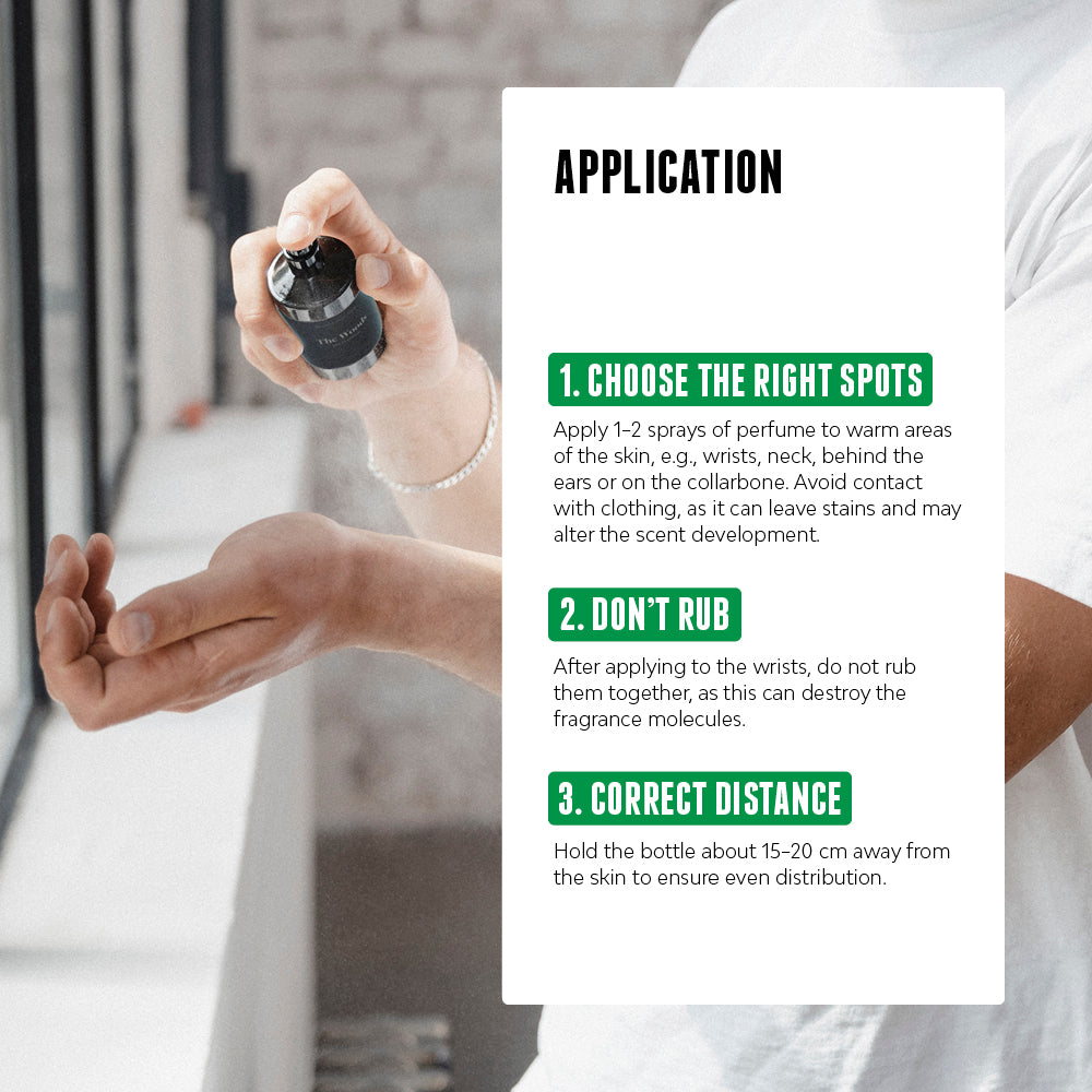 Use The Woods Extrait de Parfum by Brooklyn Soap Company for men correctly: Apply 1-2 sprays to warm areas of skin such as the wrists or neck, avoiding contact with clothing. [INT][EU]